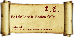 Polácsik Bodomér névjegykártya